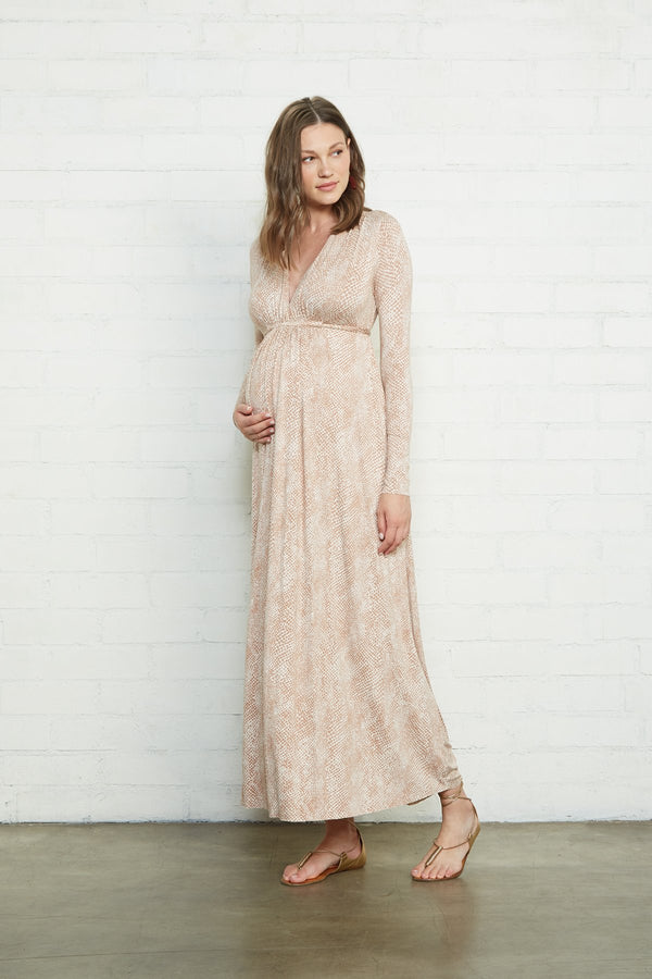 Long Sleeve Full Length Caftan - Maternity
