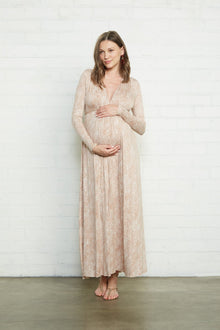 Long Sleeve Full Length Caftan - Maternity