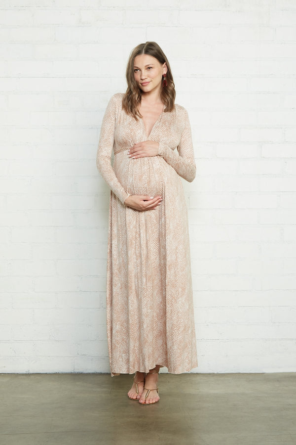 Long Sleeve Full Length Caftan - Maternity