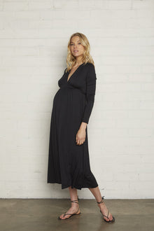 Long Sleeve Mid-Length Caftan - Maternity