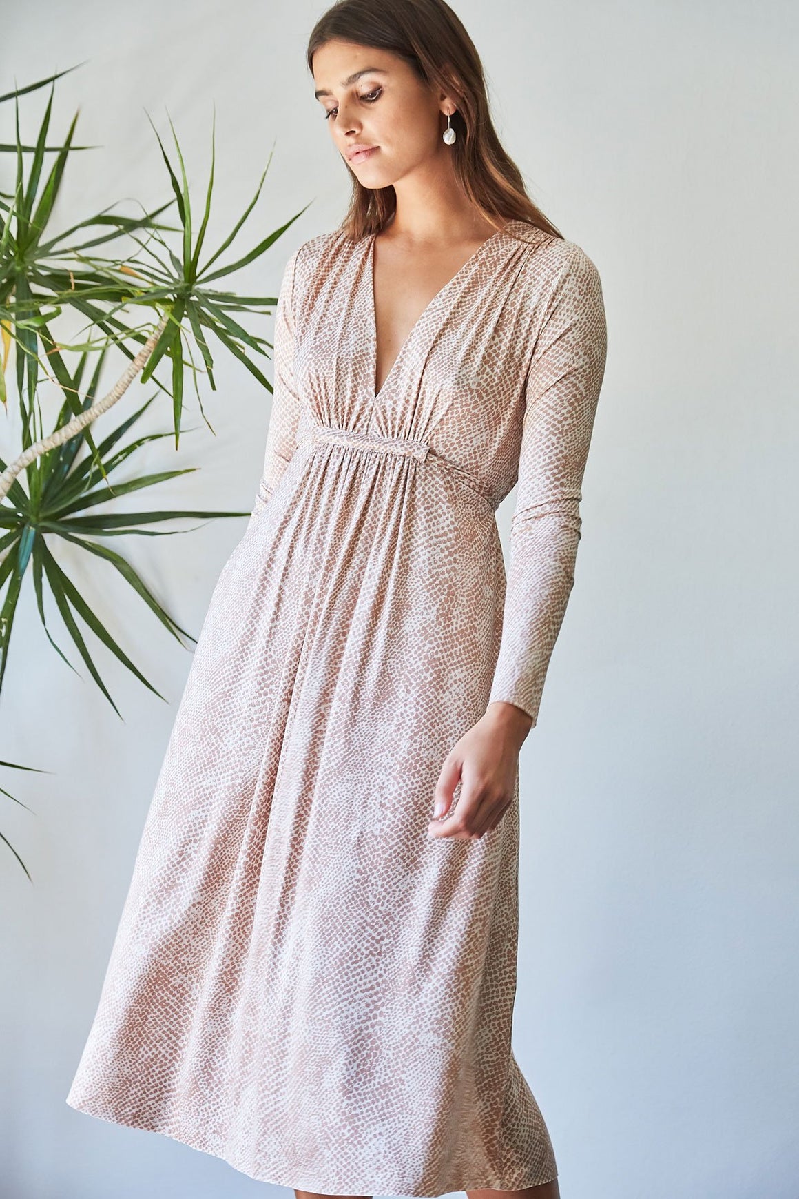 Long Sleeve Mid-Length Caftan Dress