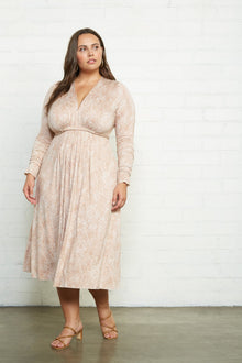 Long Sleeve Mid-Length Caftan - Plus Size