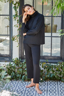 Luxe Rib Turtleneck Sweatshirt