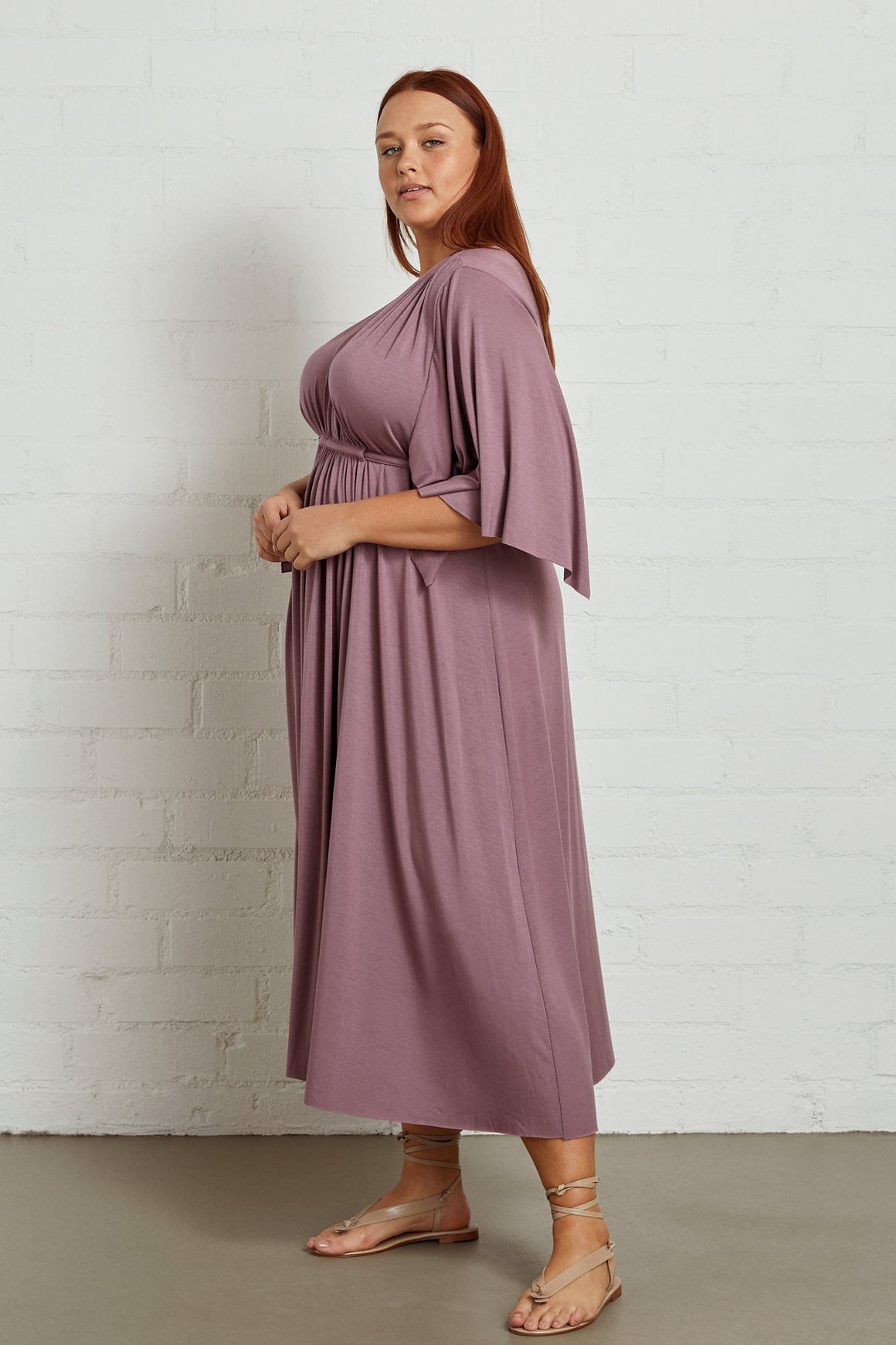 Mid-Length Caftan Dress - Plus Size
