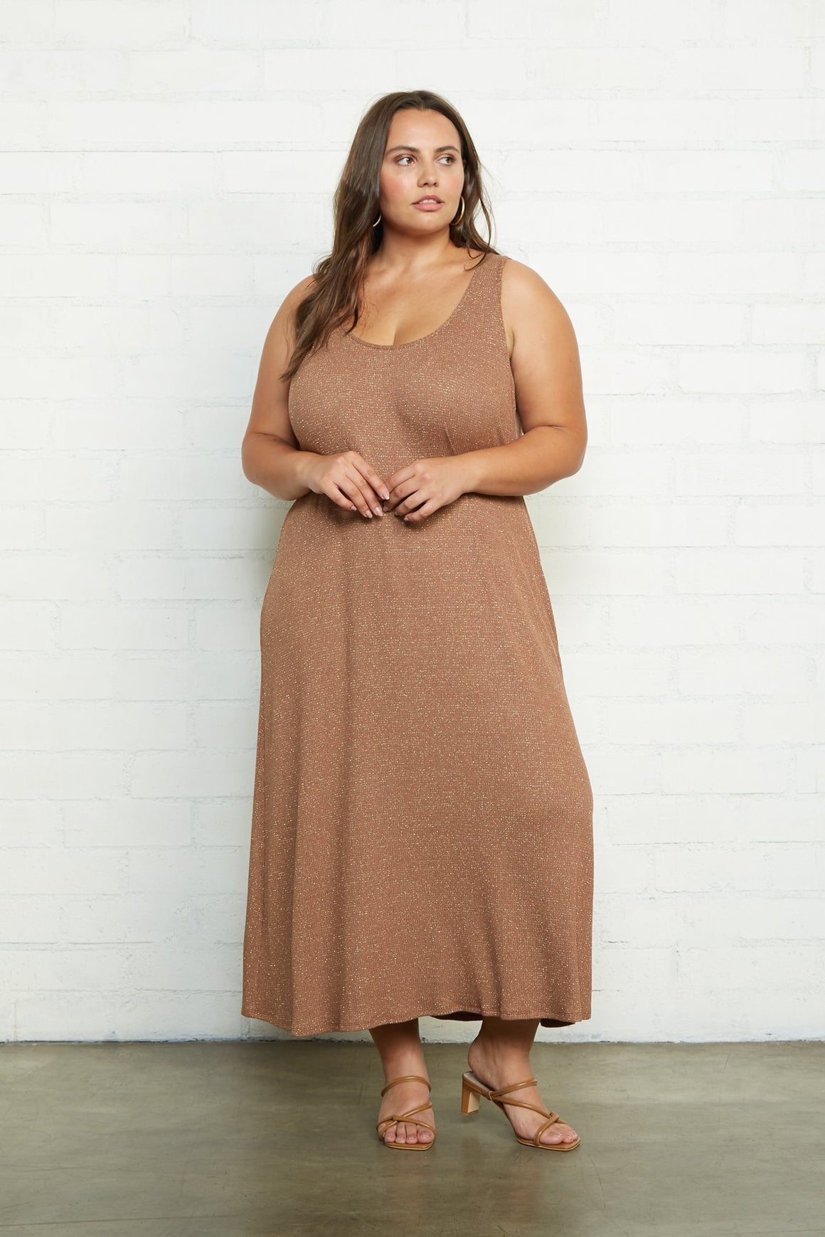 Metallic Rib Fiona Dress - Plus Size
