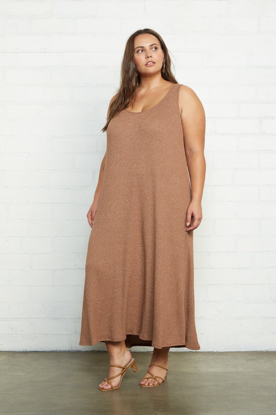 Metallic Rib Fiona Dress - Plus Size
