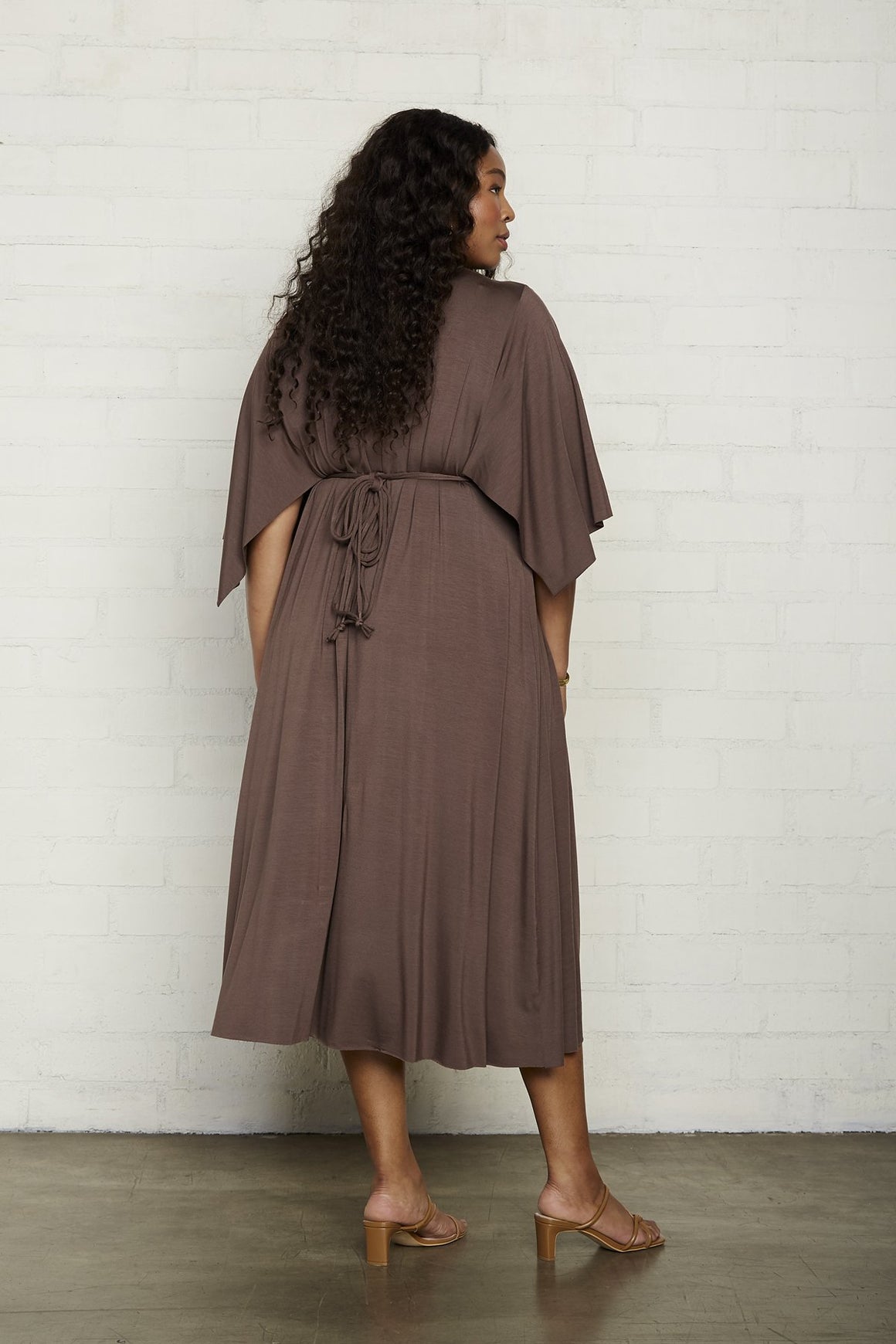 Mid-Length Caftan Dress - Plus Size