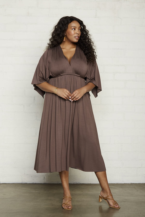 Mid-Length Caftan Dress - Plus Size