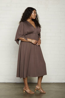 Mid-Length Caftan Dress - Plus Size