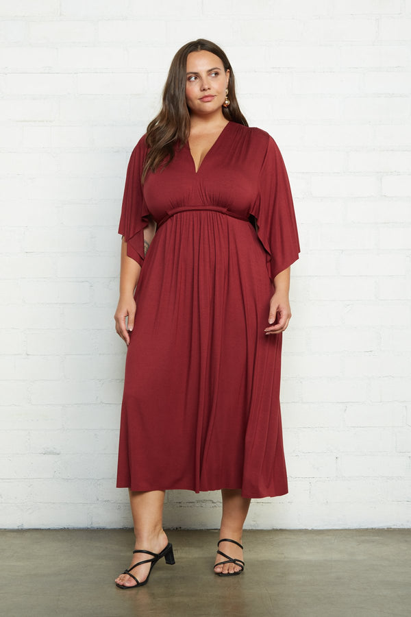 Mid-Length Caftan Dress - Plus Size