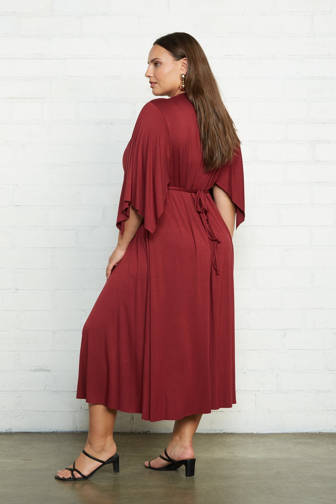 Mid-Length Caftan Dress - Plus Size