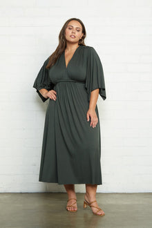 Mid-Length Caftan Dress - Plus Size