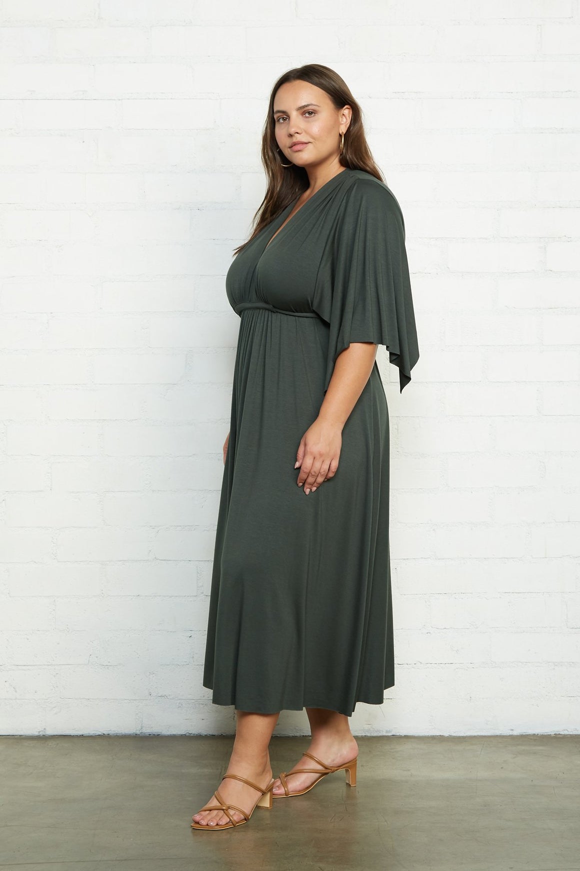 Mid-Length Caftan Dress - Plus Size