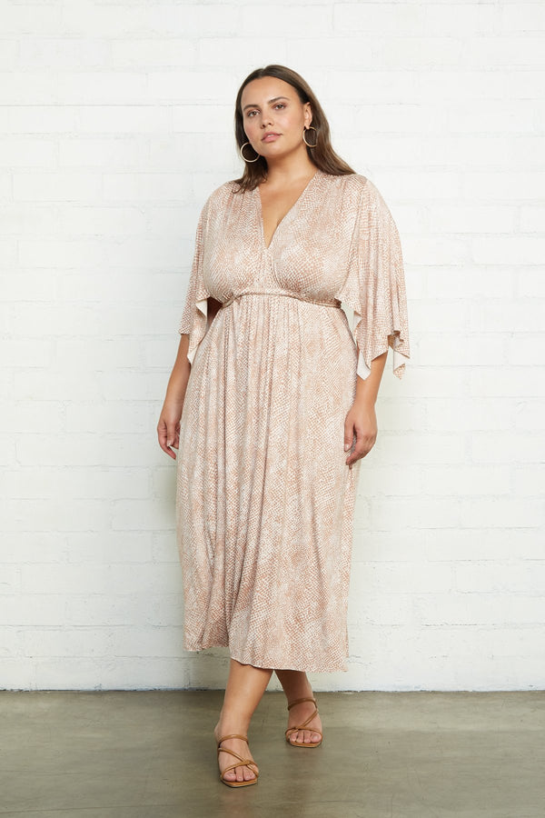 Mid-Length Caftan Dress - Plus Size
