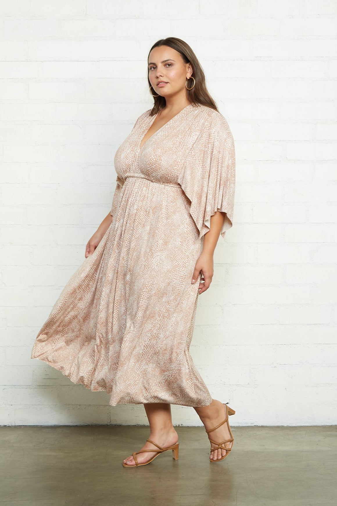 Mid-Length Caftan Dress - Plus Size