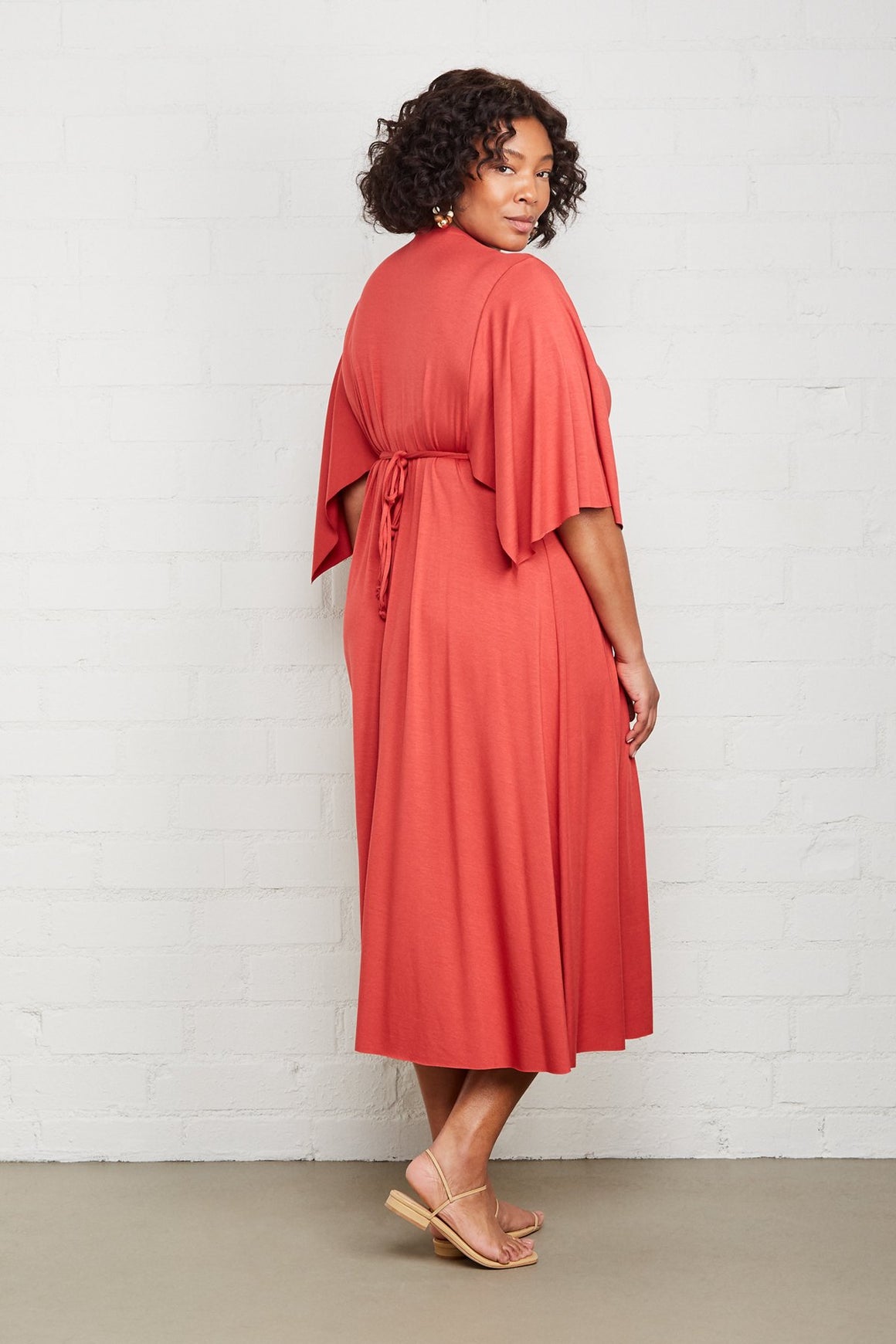 Mid-Length Caftan Dress - Plus Size