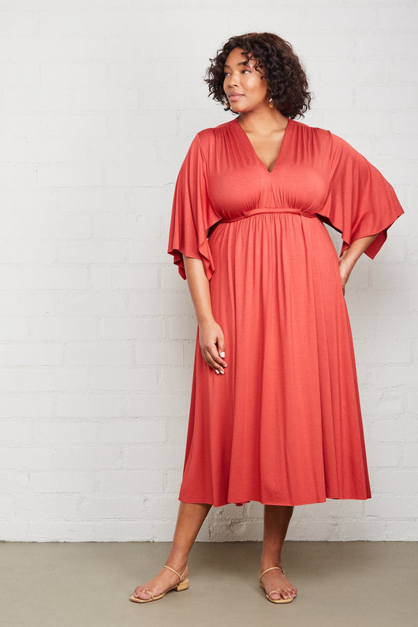Mid-Length Caftan Dress - Plus Size