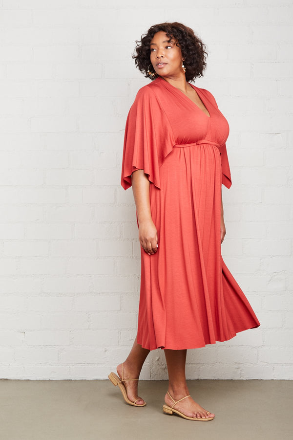 Mid-Length Caftan Dress - Plus Size
