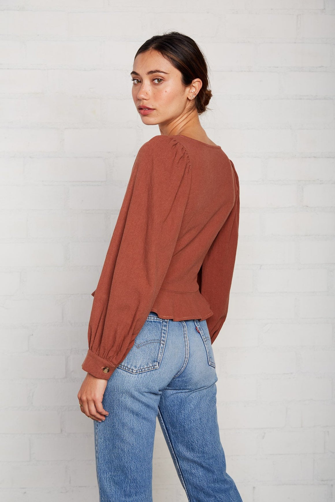 Linen Canvas Portia Top