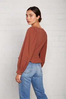 Linen Canvas Portia Top