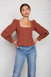 Linen Canvas Portia Top