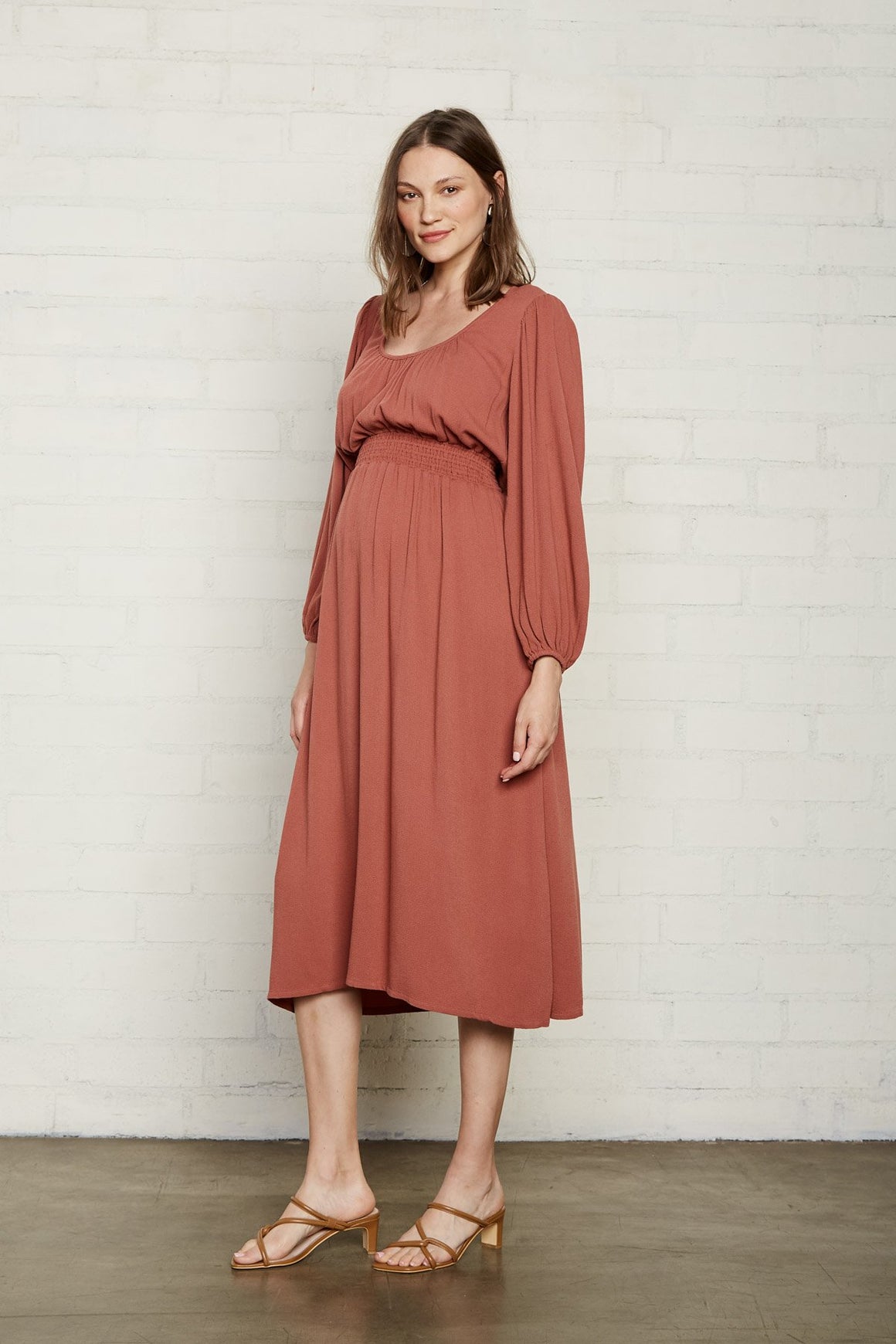 Pucker Rayon Edith Dress - Maternity