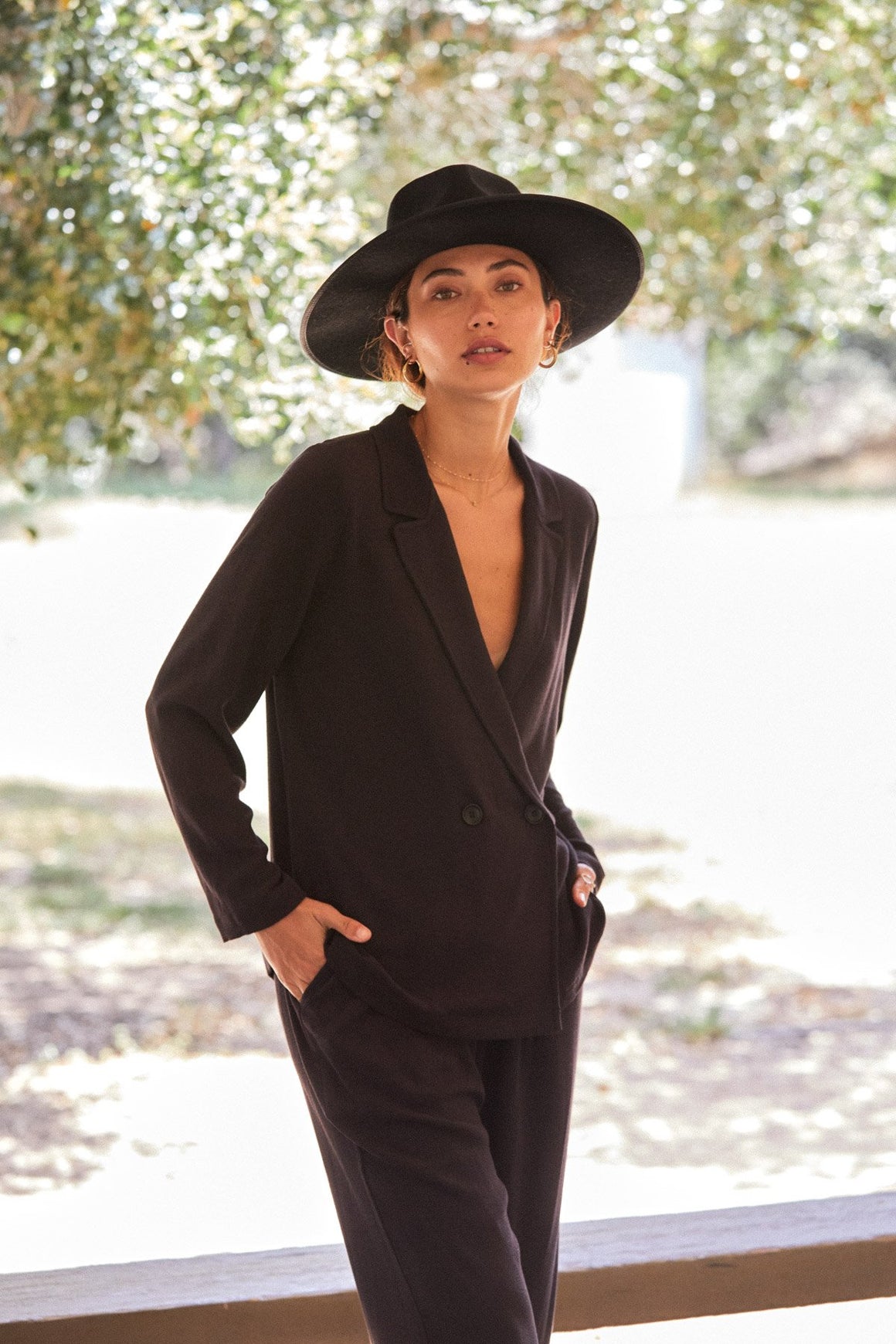 Pucker Rayon Faye Blazer