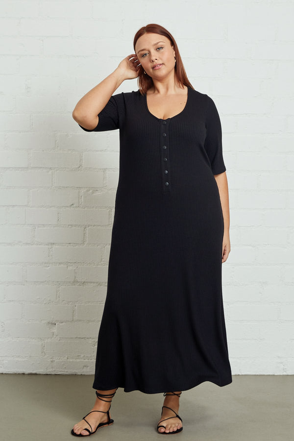 Rib Caro Dress - Plus Size