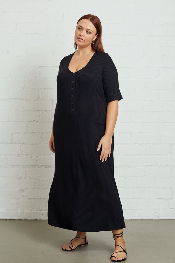 Rib Caro Dress - Plus Size