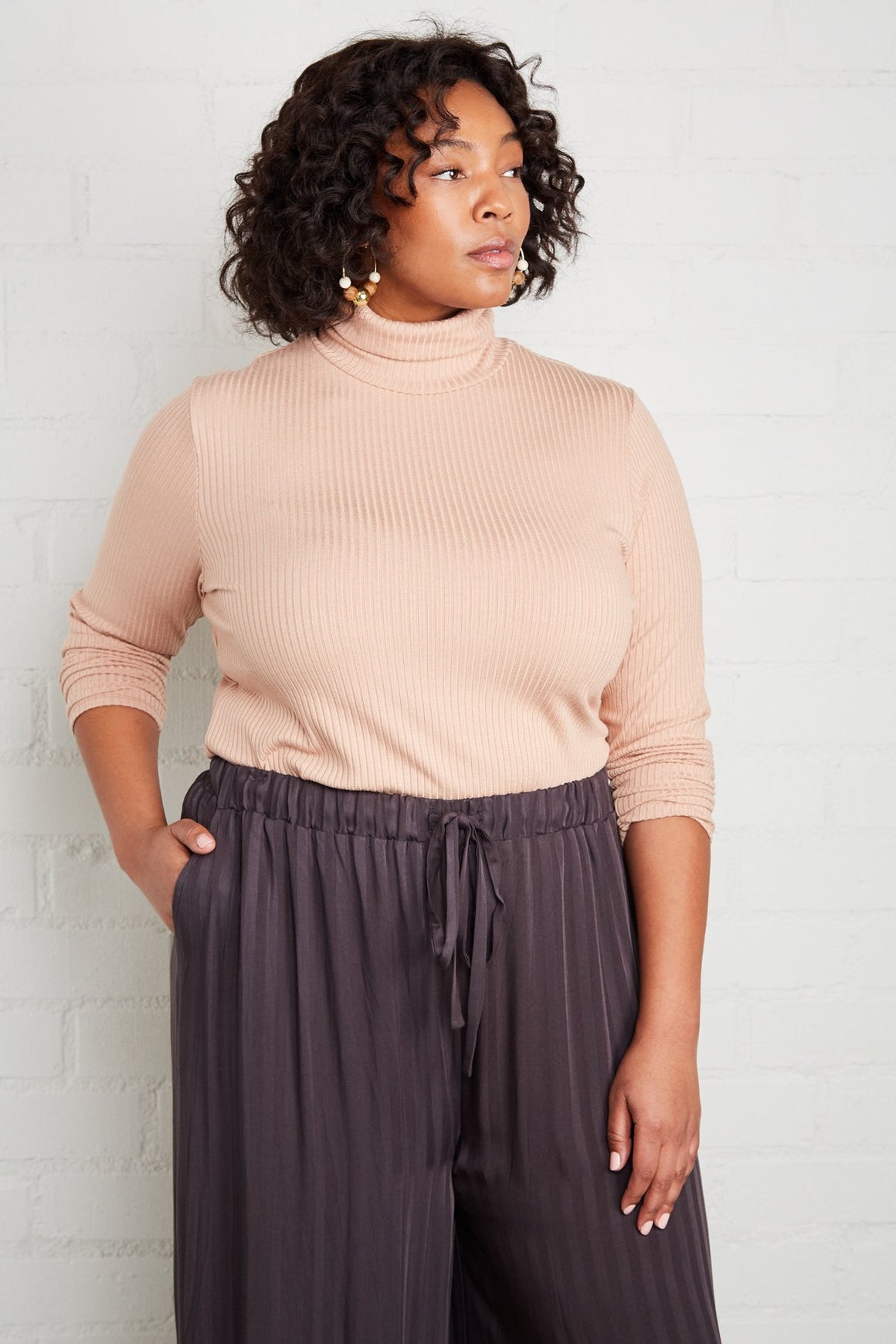 Rib Turtleneck - Plus Size