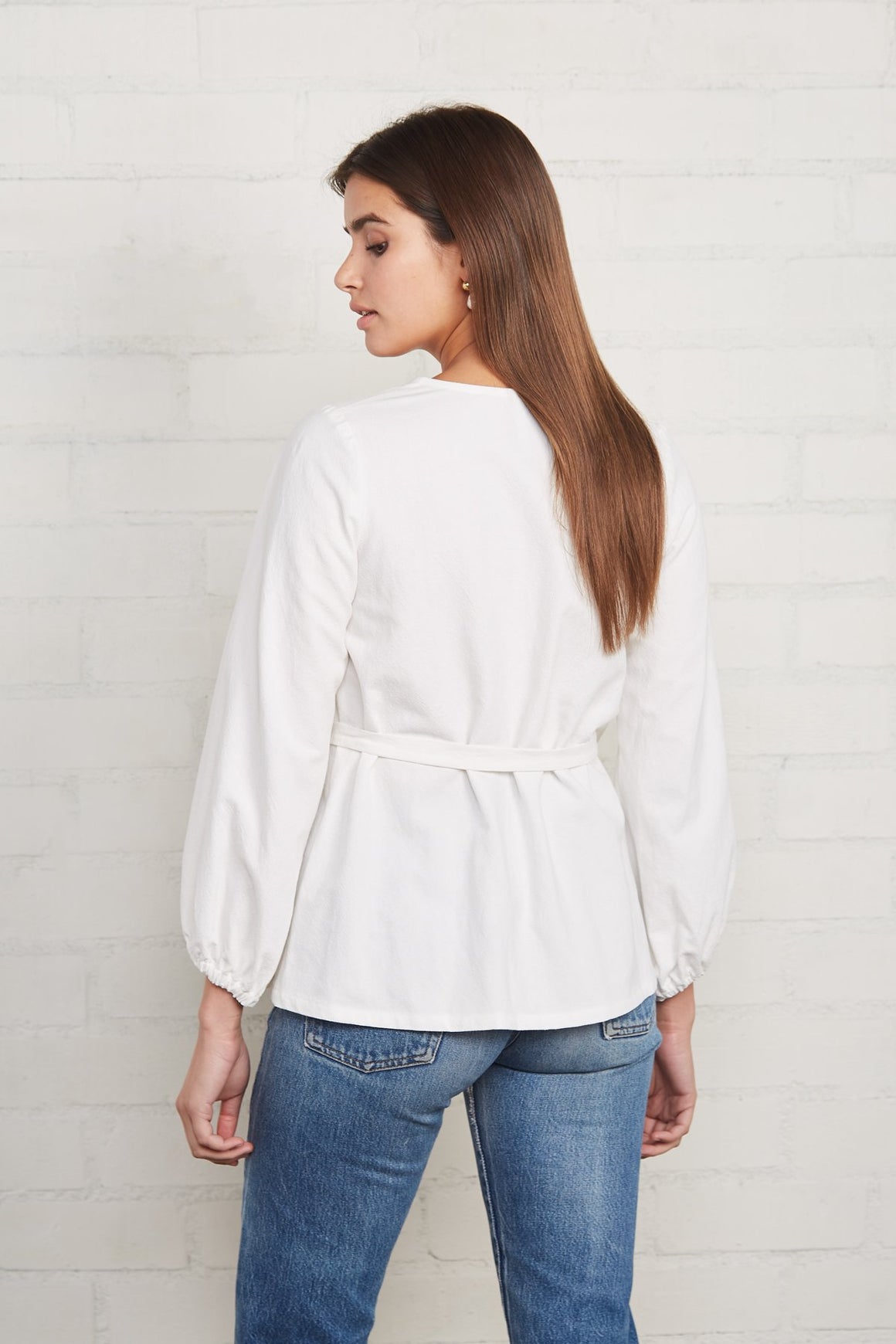 Winter Linen Canvas Otis Wrap Top