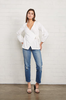 Winter Linen Canvas Otis Wrap Top