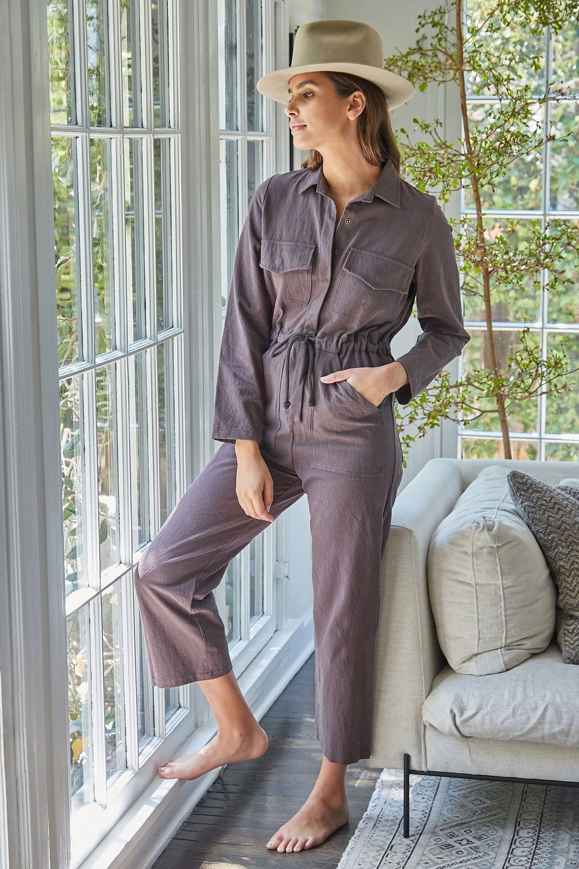 Winter Linen Canvas Dylan Jumpsuit
